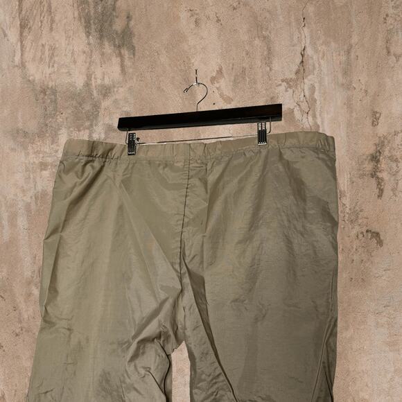 Vintage 90s Columbia Nylon Sweatpants Mens L Baggy Fit Tan - Picture 3 of 6